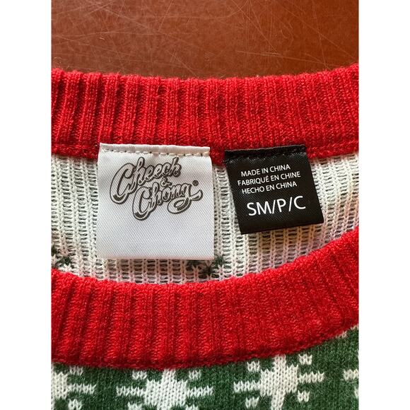 Cheech & Chong Happy Holidaze Ugly Christmas Sweater Sz S Funny - Picture 5 of 6